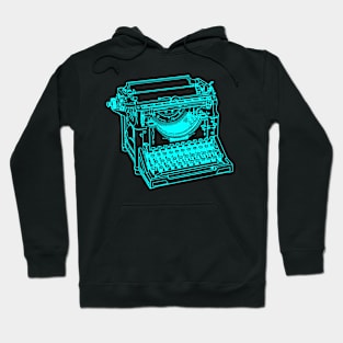 VINTAGE TYPEWRITER TURQUOISE Hoodie